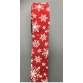 Red with White Snowflake wired 1.5" 10y
